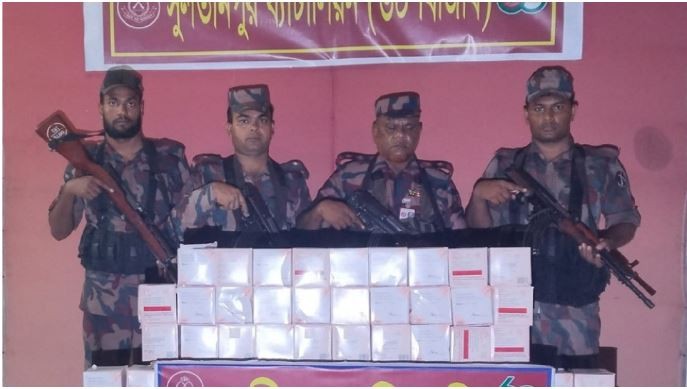 কুমিল্লা ও ব্রাহ্মণবাড়িয়া সীমান্তে কোটি টাকার ভারতীয় পণ্য জব্দ করেছে বিজিবি